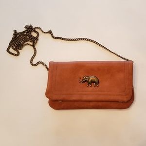 Tan Clutch or Crossbody Purse